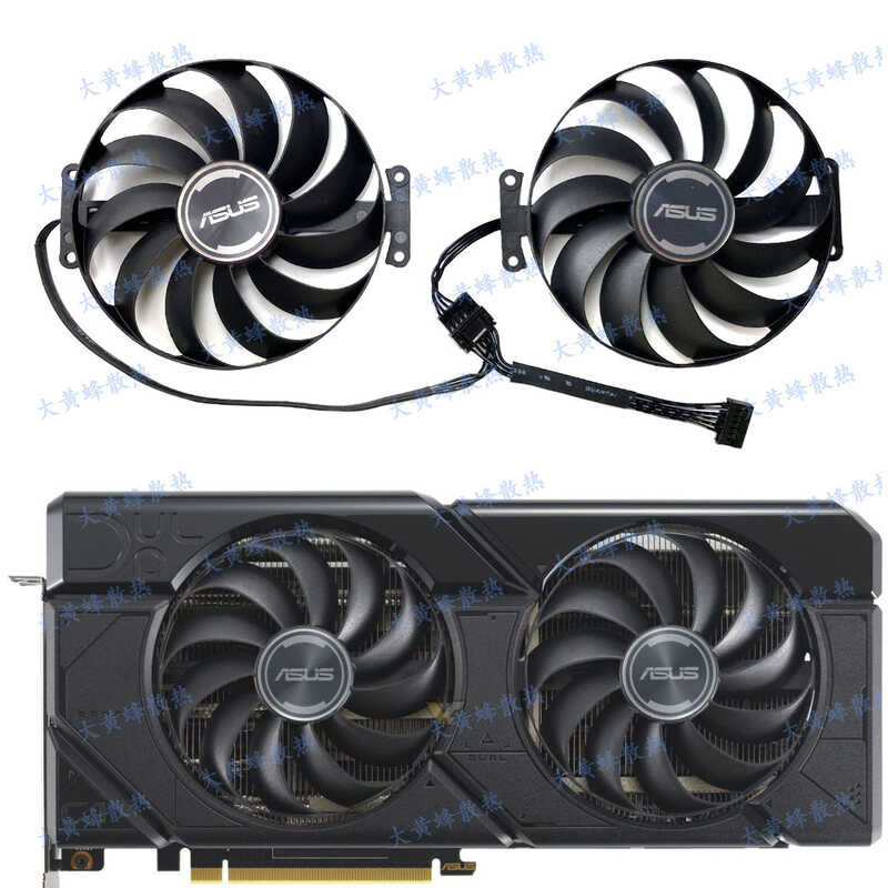 ASUS/ASUS RX7700XT 7800XT 7900 DUAL Snow Leopard กราฟิกการ์ดพัดลมระบายความร้อน