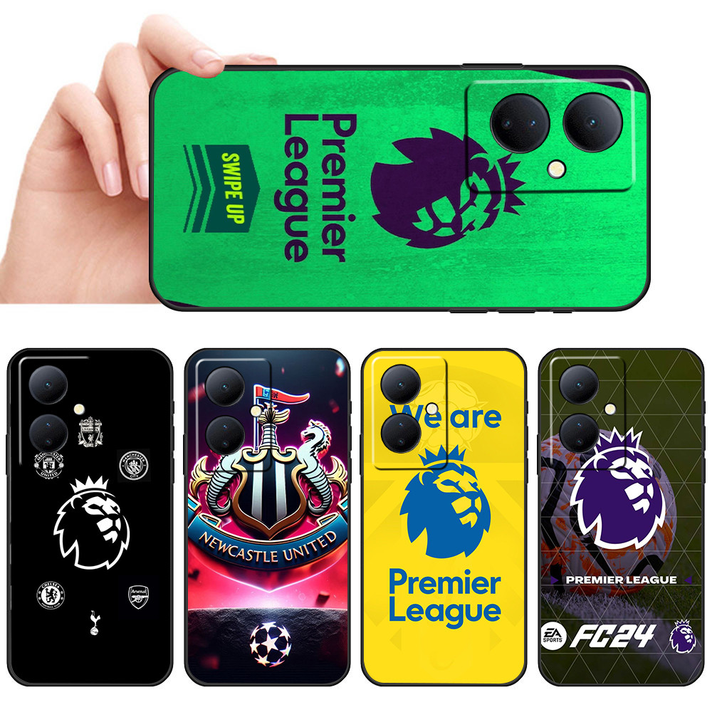 เคสโทรศัพท์สีดําแบบนุ่มสําหรับ Vivo Y78 5G Y78 PLUS SX41 พรีเมียร์ลีกโลโก้ปลอกป้องกันการตกฝาครอบป้อง