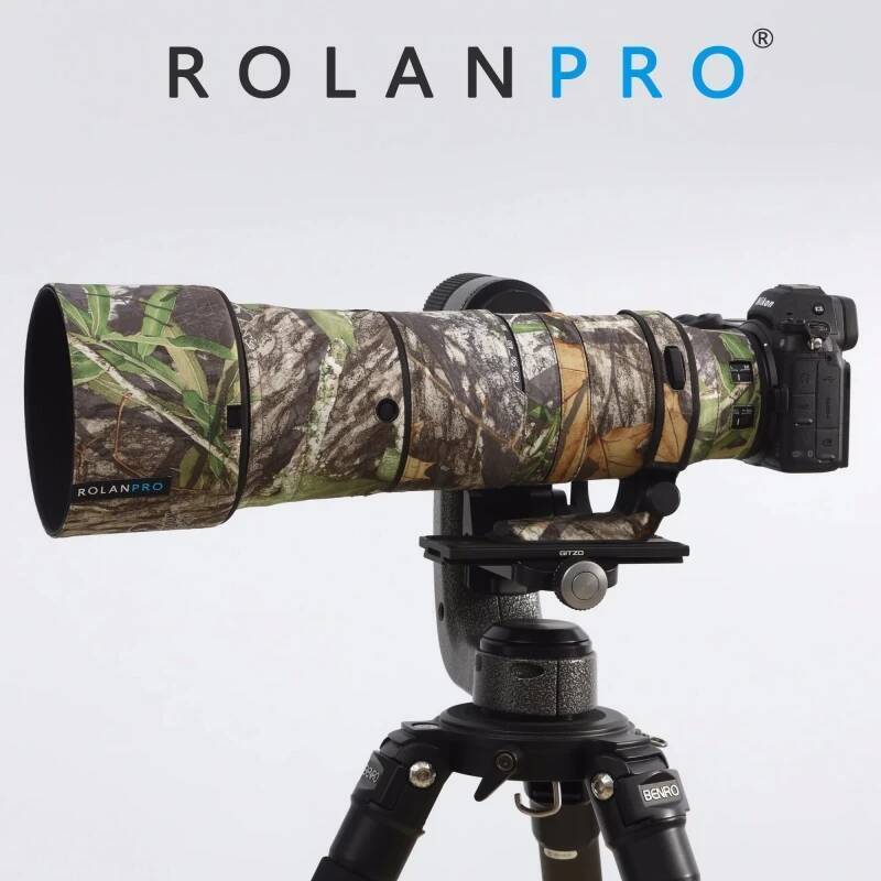 ROLANPRO กันน้ํากล้องเลนส์สําหรับ Nikon Z 180-600 มม.F/5.6-6.3 VR Camouflage Rain Cover ป้องกันกรณี 