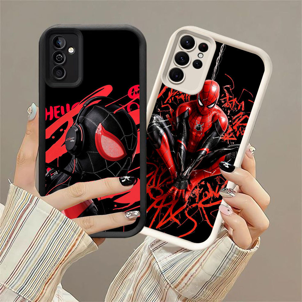 CK-76 Marvel Spider เคสกันกระแทกสําหรับ Samsung A55 A54 M15 S25 S24 S21 FE Ultra