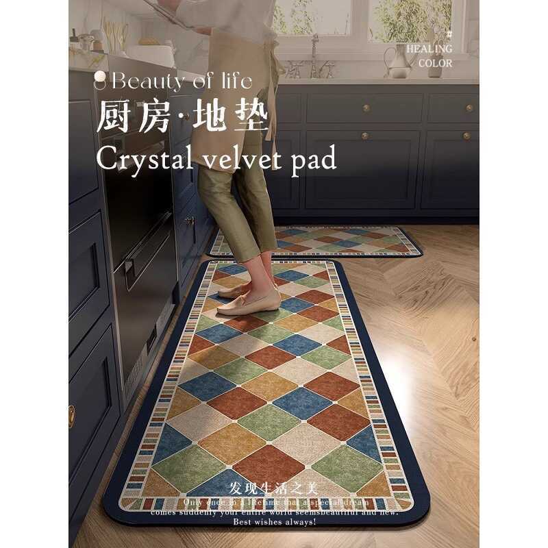 พรมปูพื้นห้องครัวเยอรมัน เช็ดทำความสะอาดได้ง่าย ทำจากไดอะตอมโคลน ปี 2025 ดูดซับน้ำและน้ำมันได้ดี กัน