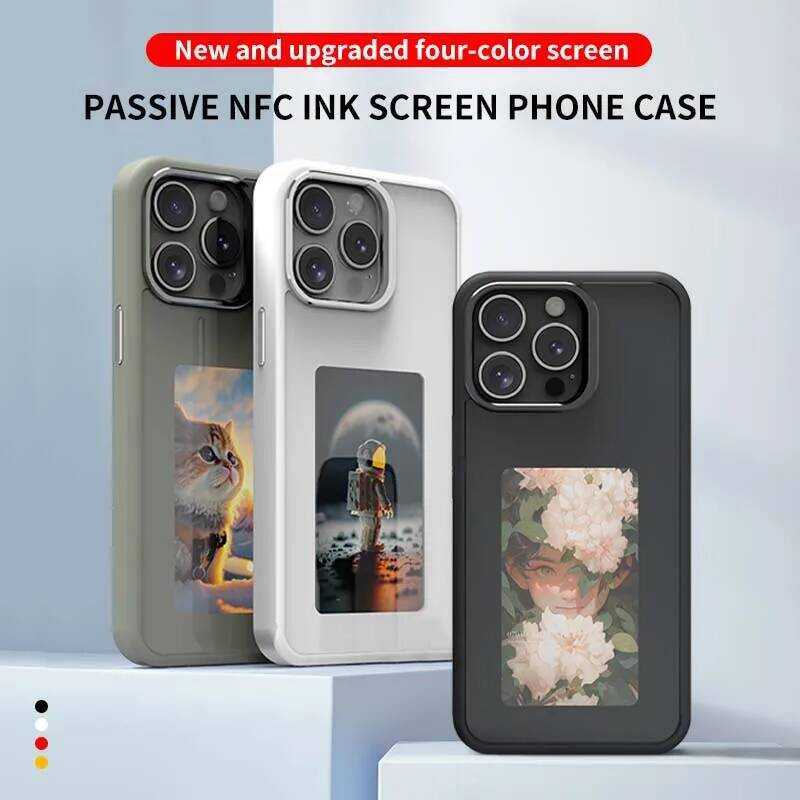C E-Ink Screen Image Transmission NFC For 16 Pro Max Iphone Case 4 Color For Iphone 13 14 15 16 17