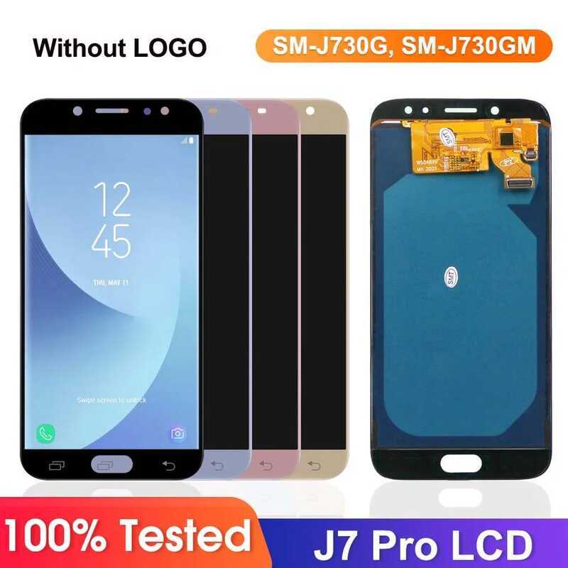 จอแสดงผล J730 สำหรับ Samsung Galaxy J7 Pro 2017 J730 J730G J730GM จอ LCD พร้อมระบบสัมผัส ชุดประกอบหน
