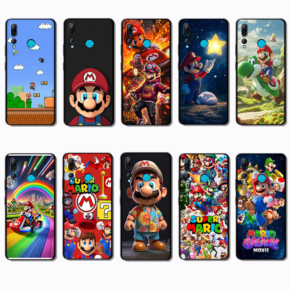 Huawei Mate 10 20 Pro Nova 7 P10 P20 Y5P Y8P Mario แฟชั่นเคสโทรศัพท์สีดํานุ่ม