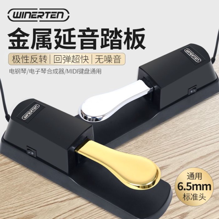 WINERTEN Sustain Pedal Yamaha คีย์บอร์ดอิเล็กทรอนิกส์ Roland เปียโนไฟฟ้า MIDI คีย์บอร์ดเครื่องมือ Un