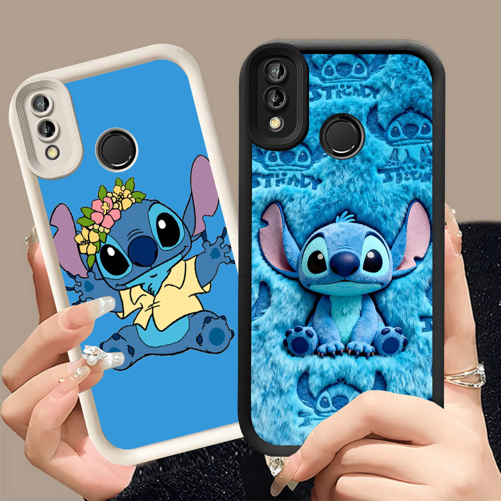 Q-20 Stitch ขาวดำเคสโทรศัพท์หรับ VIVO Y91C Y91 Y1S Y93 Y95 ปกสีชมพู
