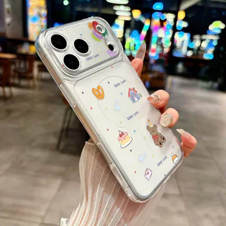 เคสไอโฟน13 AIR 17คอนนิง แม่เหล็ก หมีหวาน เคสไอโฟน เข้ากันได้กับIPhone 17 15 11 12 13 16 14 Pro Max 16 Pro 14 15 16 Plus