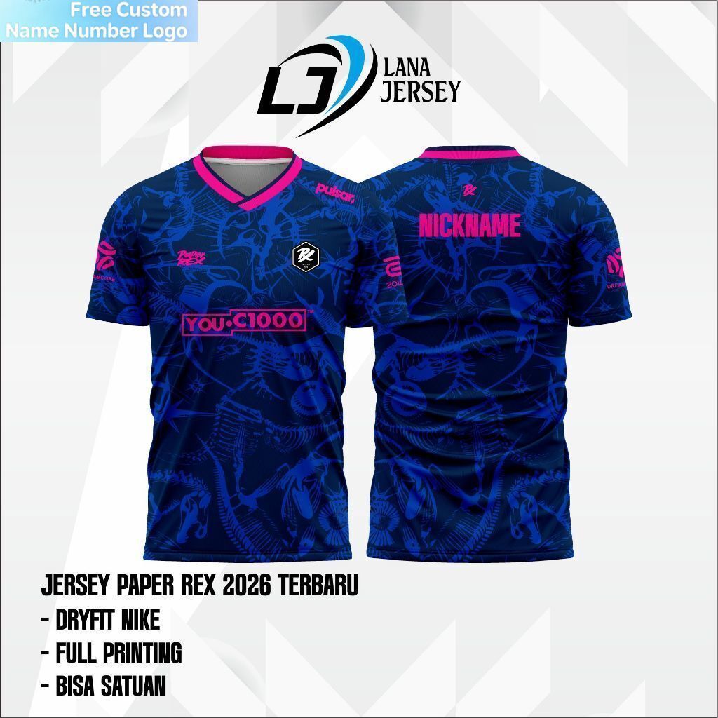 ล่าสุด PRX Paper Rex 2026-2027 Jersey PRX เกม CSGO LOL Valorant Jersey ฟรีที่กําหนดเอง Nickname
