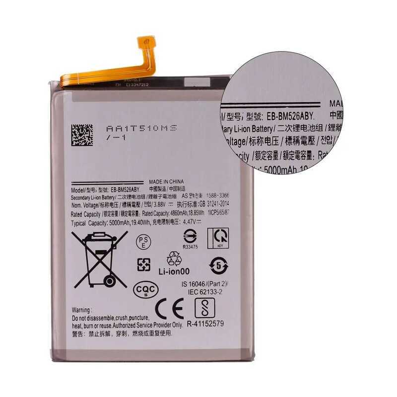 แบตเตอรี่ใหม่เอี่ยม Eb-Bm526aby Eb-Bm526abs ความจุ 5000Mah สำหรับ Galaxy M56 M52 M23/F23 M53 5G A73