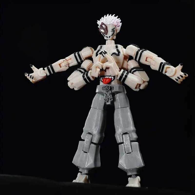 en 3D Printed Ryomen King Of Curses Heian Sukuna Multi-Jointed Shapeshift Toys Action Figures Model
