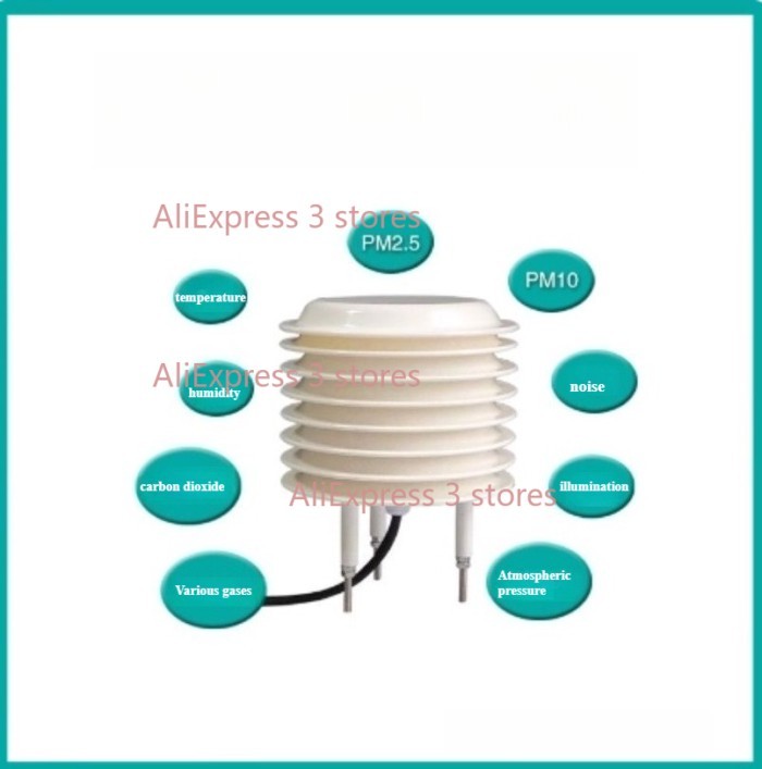 Weather Station Shelter Round ABS Plastic Weather Louver Box for Empty Instrument Shelter Meteorolo
