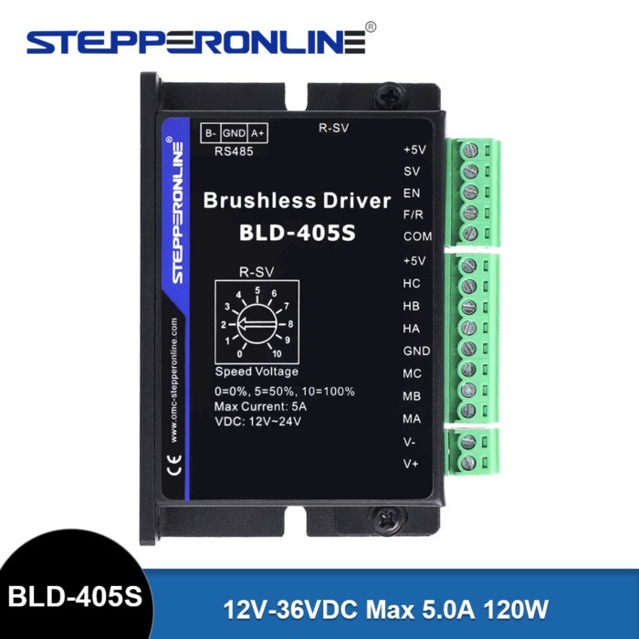 STEPPERONLINE Digital Brushless DC Motor Driver 12V-36VDC Max 5.0A 120W