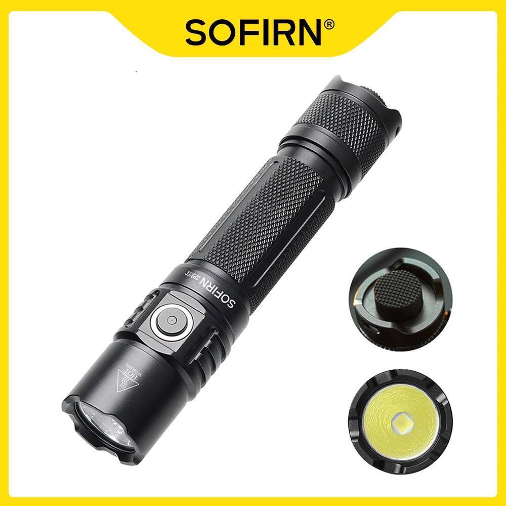 Sofirn SP35T ไฟฉาย LED 3800lm แบตเตอรี่ 21700 มีระบบชาร์จ USB-C และสวิตช์คู่แสดงสถานะ ATR