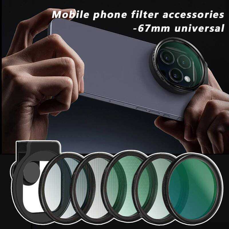 C 67Mm Metal Phone Filter Kit Cold Shoe Mount Lens Starlight Black Mist VND CPL For Iphone Pro Max