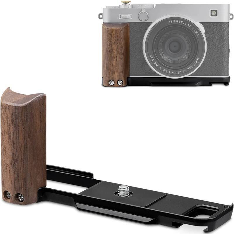 Haoge ไม้ด้านข้างสําหรับกล้อง Fujifilm X-E5 xe5 - L-Shape Premium Rosewood Grip พร้อมแผ่นปลดเร็ว 3C