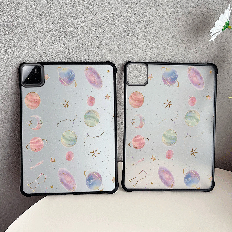 ปลอกปกแข็งโปร่งแสง Xiaomi Pad 5 6 7 8 Pro 11 "11.2" Redmi Pad SE 8.7 11 2023 Pastel Celestial Planet