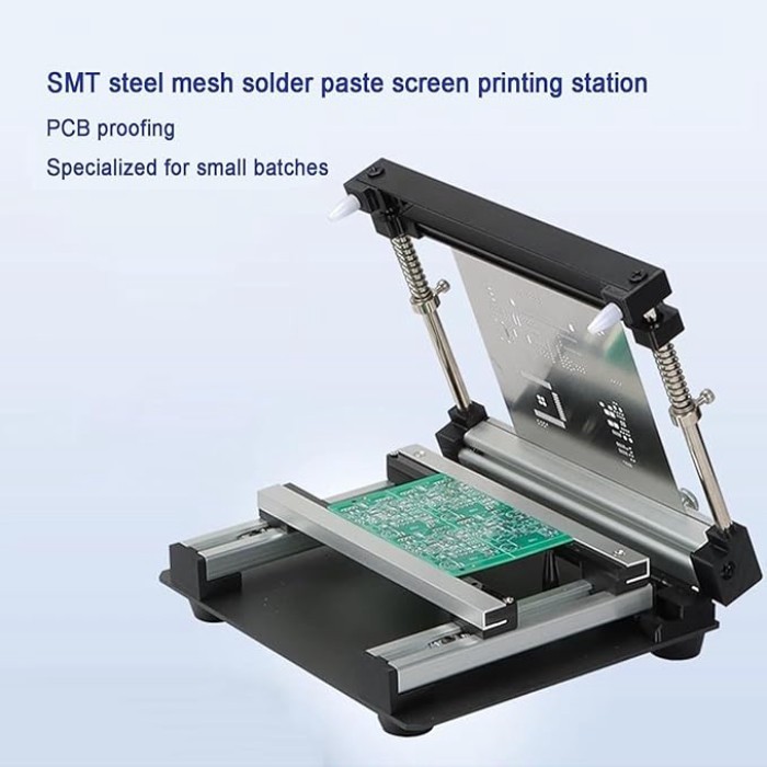 SMT Stencil Printer 10*10cm Manual Solder Paste Printing Machine  Steel Stencil Workbench for PCB A