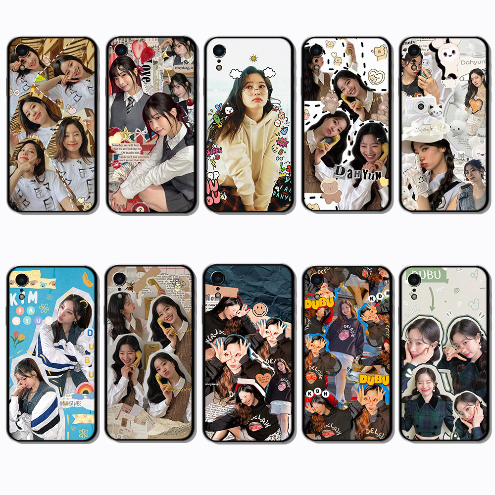 เคสโทรศัพท์สีดําแบบนุ่มสําหรับ iPhone XR Dahyun caseg