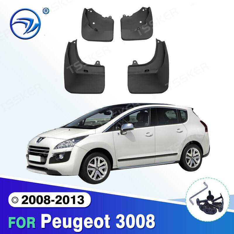 OE สไตล์แม่พิมพ์ Mud Flaps สําหรับ Peugeot 3008 2008 - 2013 Mudflaps Splash Guards Flap Mudguards จั