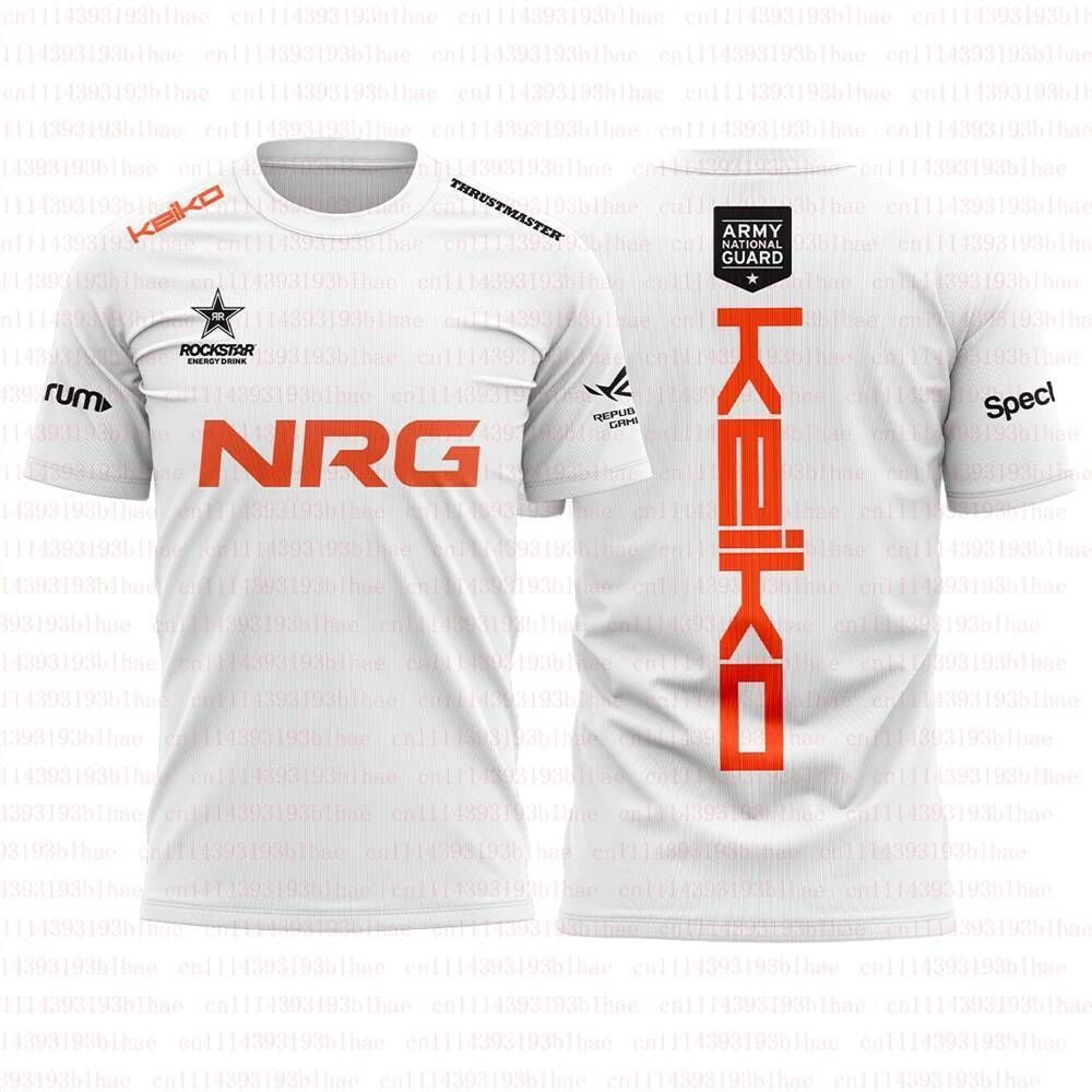 NRG ทีม 2026 สีขาวใหม่เสื้อยืดแฟชั่น Esports เกม Club Valorant Ethan เสื้อผู้ชาย Streetwear แขนสั้นล