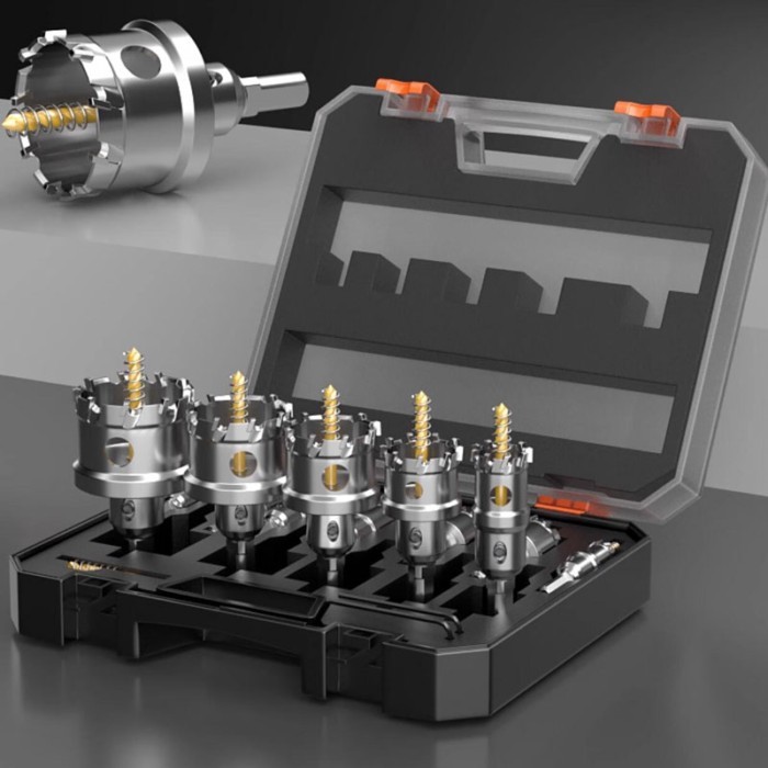 Alloy drill bits for metal and stainless steel, 12-piece multifunctional high-hardness hole cutter