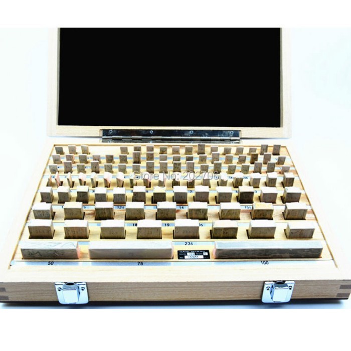 1.005- 100mm 0 Grade 103pcs/Set Block Gauge Inspection Measure Block Set
