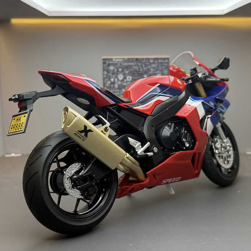 da CBR1000 RR1000 Motorcycle Model Toy Alloy Diecast Car Rubber Tire Vehicle Wheel Shock Absorption