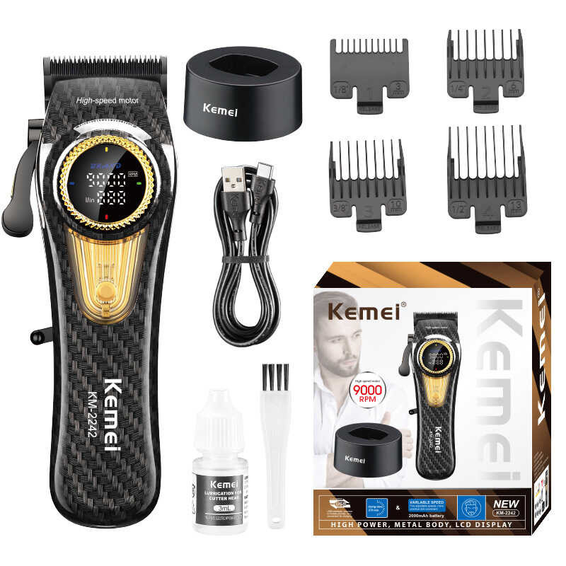 KEMEI/KEMEI Hair Clipper KM-2242 LCD Fast Charge Professional Digital Display Hair Clipper ผม Clippe