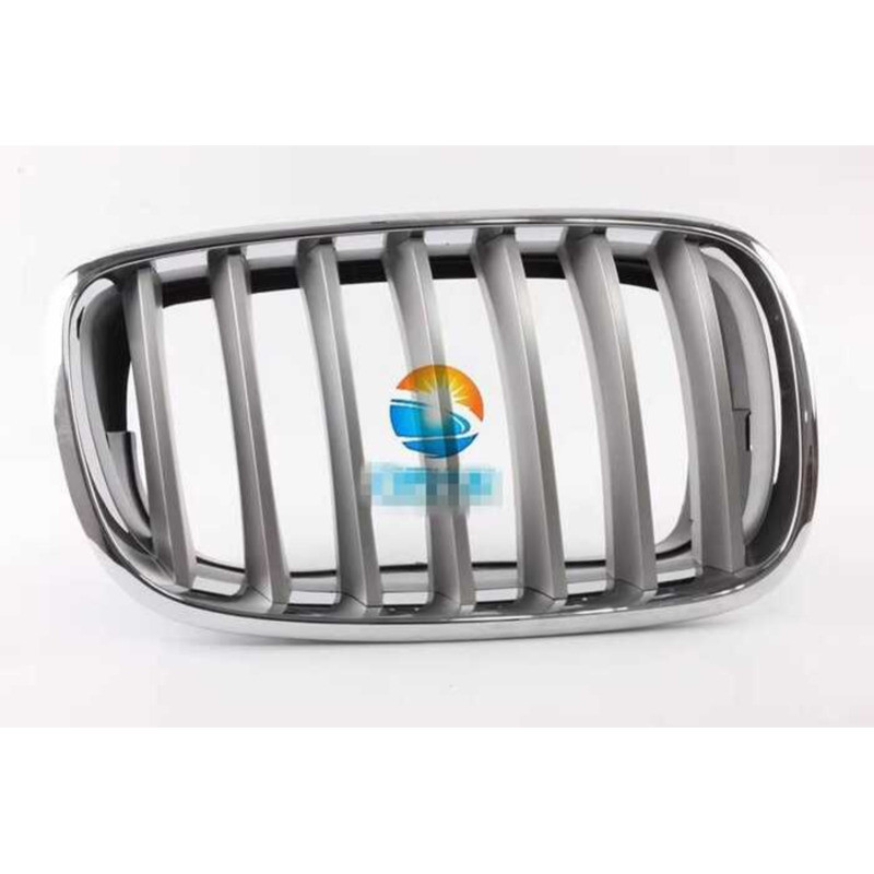 เหมาะสําหรับ BMW X5 E70 X6 E71 30D 35D 40D I ด้านหน้ากลางตารางด้านหน้า Grille Silver Plating