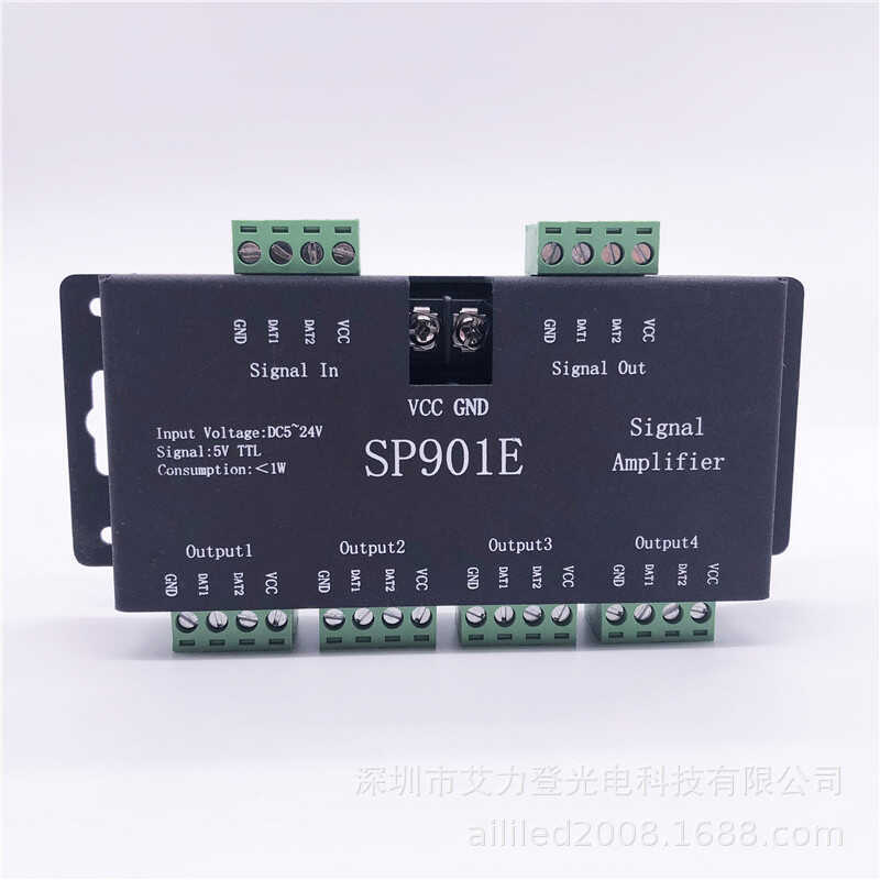 SP901E Phantom Color Amplifier Full Color LED Light Bar Light Strip Controller 5V-24V Controller Sma