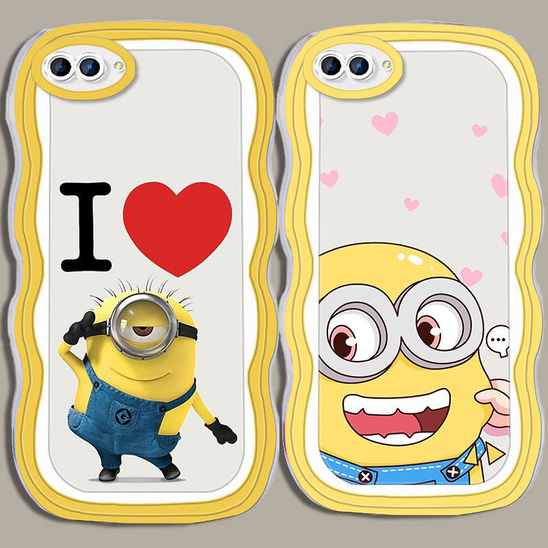 A-90 minions เคส TPU สําหรับ OPPO F3 Plus A39 A71 F1S Realme C2 A83 A37 C2S A3S A5 โปร่งใสกรณี