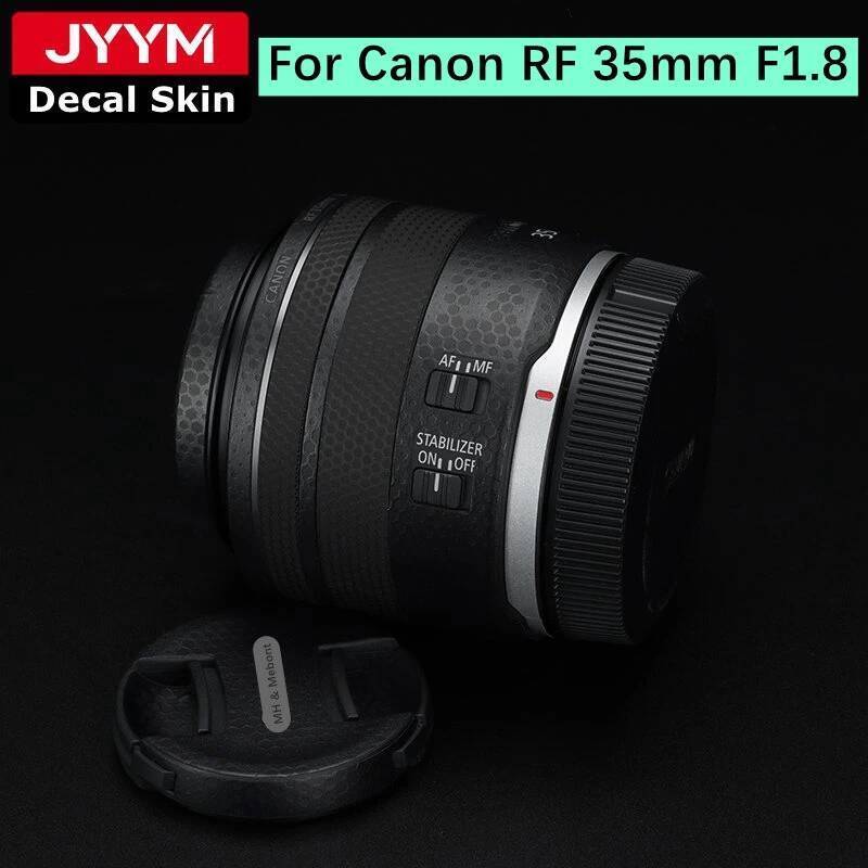 สติกเกอร์ที่กําหนดเอง RF 35 F1.8 เลนส์กล้องรูปลอกผิวไวนิลห่อฟิล์มสําหรับ Canon RF 35 มม.1.8 Macro IS