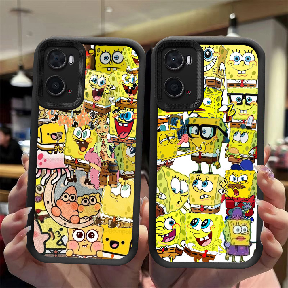 J-22 Spongebob ดำขาวชมพูเคสโทรศัพท์หรับ OPPO A57 A77S A57S A77 A56S A57E 5G