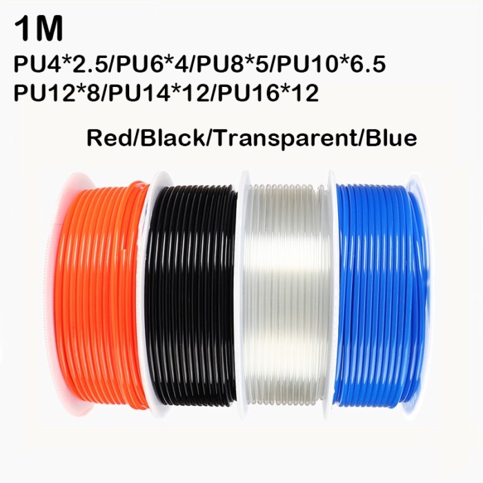 1m/lots PU High Pressure Air Compressor Hose Polyurethane Quick-Release Hoses 4 * 2.5 mm 6 * 4 mm 8