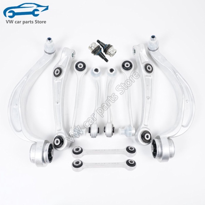 12PCS Front Lower Control Arm Suspension Kit For Audi Q5 A4 A5S5 A6S6 A7 8K0407693S,8K0407694AD 8K0