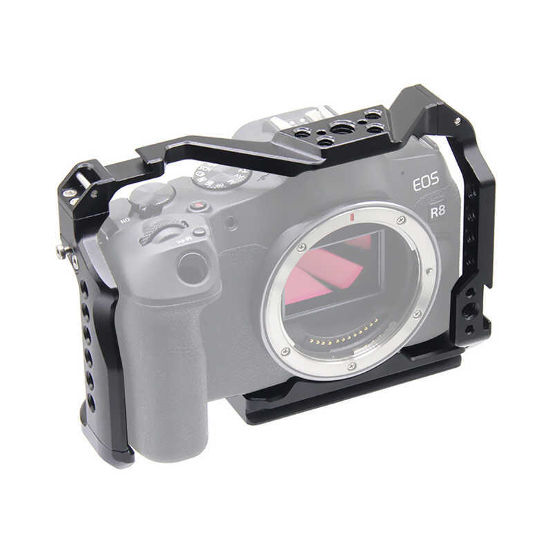 R8 Camera Cage Rig Kit Cold Shoe Mount ARRI 3/8" 1/4" Screw Hole Top Handle Grip Housing SLR Video