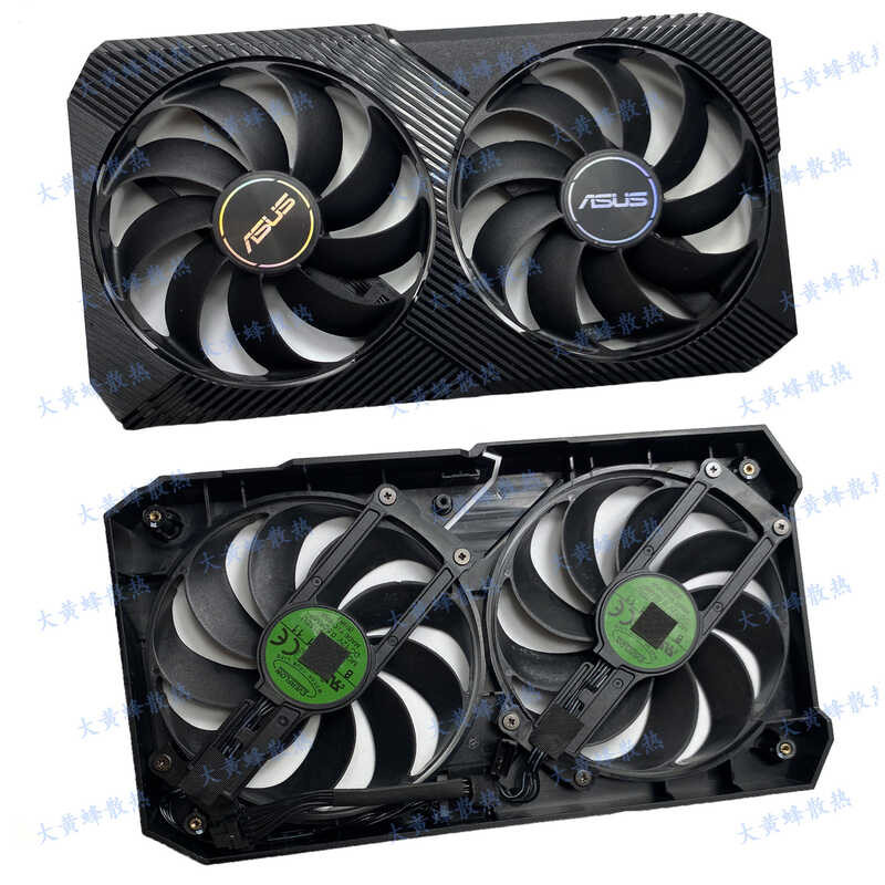 ยี่ห้อใหม่ ASUS ASUS RTX3060ti 3060 3050 DUAL MINI พัดลมการ์ดกราฟิกพร้อมชุดเคส