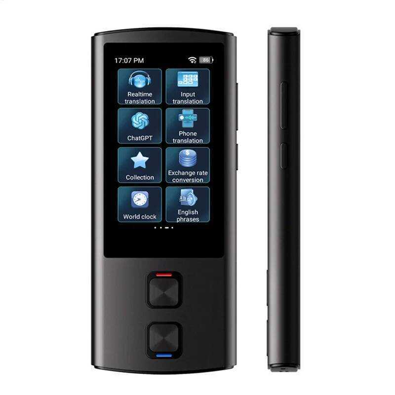T17 AI Vo Real Time Translator hine 138 Multi Online Langges Vo-Record 3 นิ้วหน้าจอขนาดใหญ่แบบพกพา O