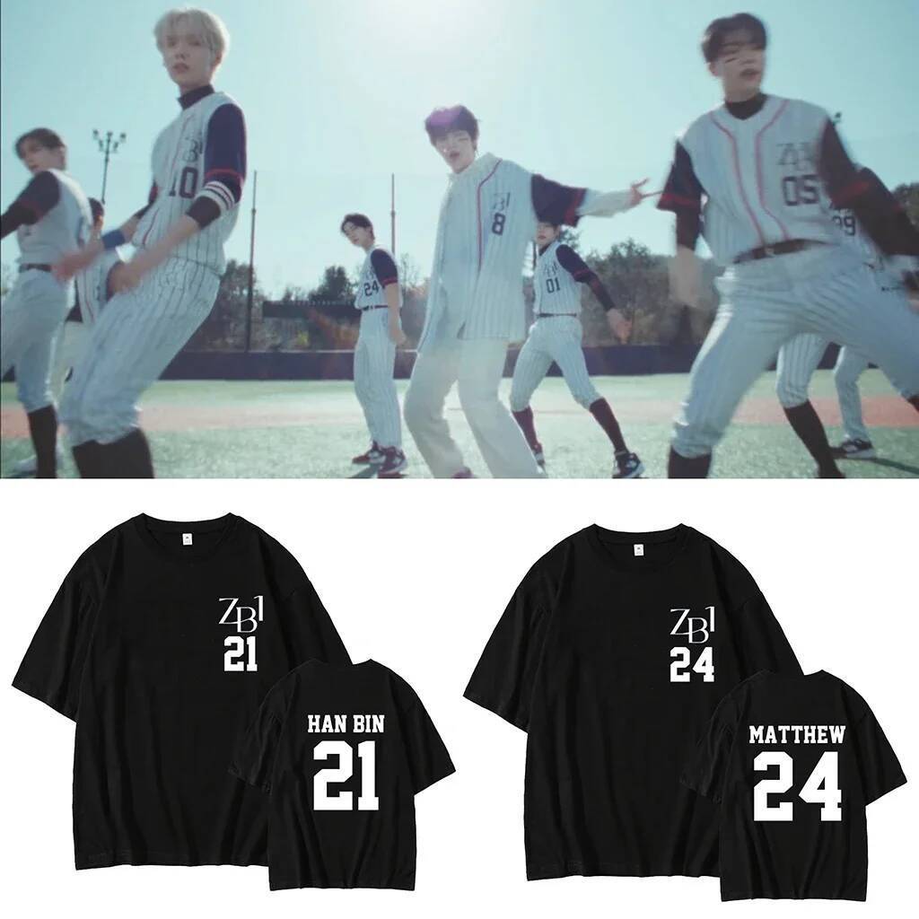 เสื้อยืดแขนสั้นกราฟิก KPOP ZB1 ZEROBASEONE สไตล์ศิลปิน