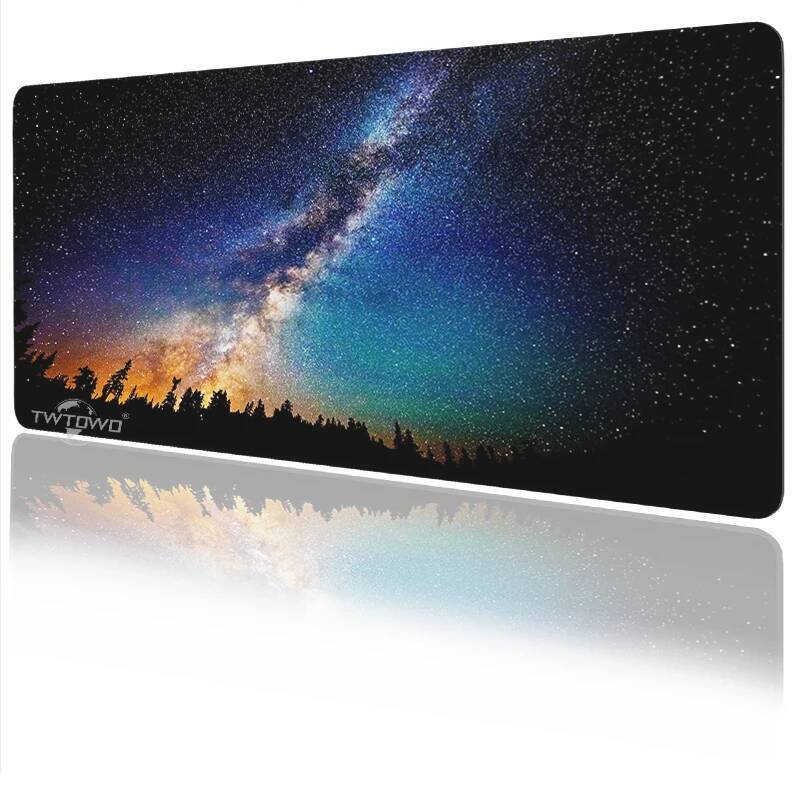 Space Starry Sky แผ่นรองเมาส์ Gamer printon ต้องการที่กําหนดเองใหม่แผ่นรองเมาส์ขนาดใหญ่ XXL Playmat 
