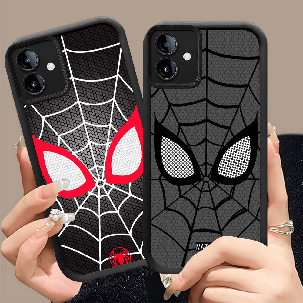 Q-19 Spider-man ขาวดำเคสโทรศัพท์หรับ VIVO IQOO U5 Y75 Y02A U5E Y02T Y02 Z6 5G ปกสีชมพู