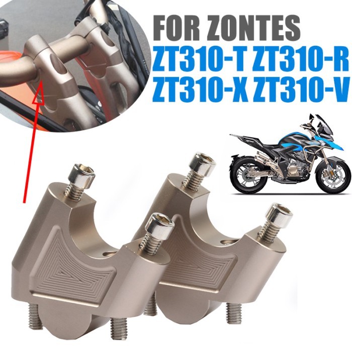=Motorcycle Handlebar Riser Heightening Raised Extend Mount Clamp For Zontes 310T 310V 310X 310R T3