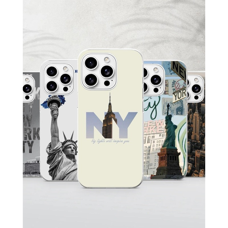 (สต็อกในไทย) (สต็อกในไทย) เคสโทรศัพท์ลายแลนด์มาร์คเมืองนิวยอร์ก กันกระแทก ป้องกันรอยขีดข่วน ผลิตจากว