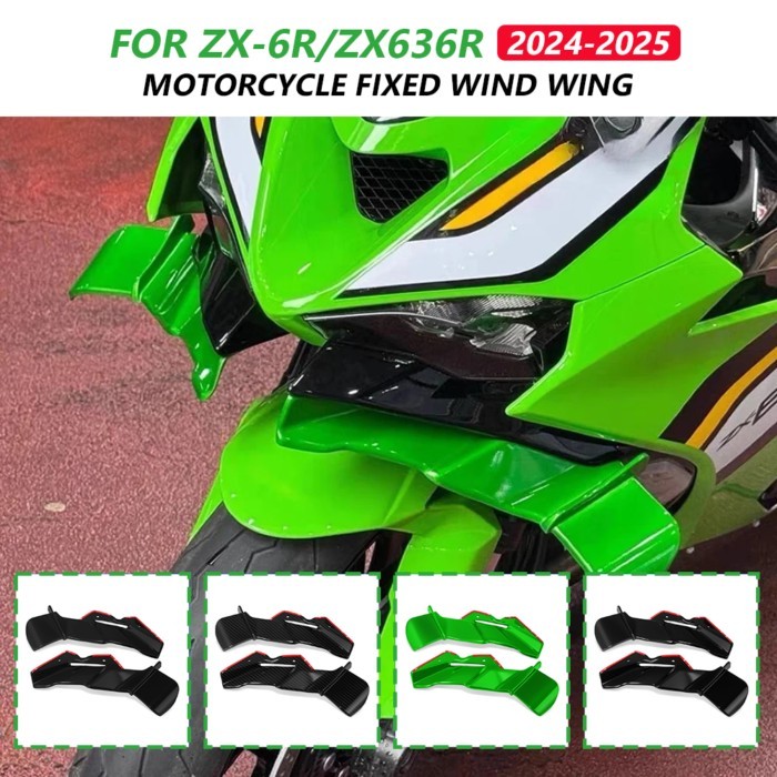 For Kawasaki Ninja ZX-6R ZX-636R 2024 2025 ZX6R ZX636R ZX 6R New Motorcycle Front Spoiler Fixed Win