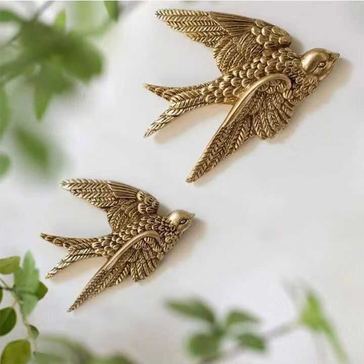 Nordic Flying Goose Flying Bird ตกแต่งผนังยุโรปจี้ห้องนั่งเล่นห้องนอน Retro Wall B & B Swallow ตกแต่