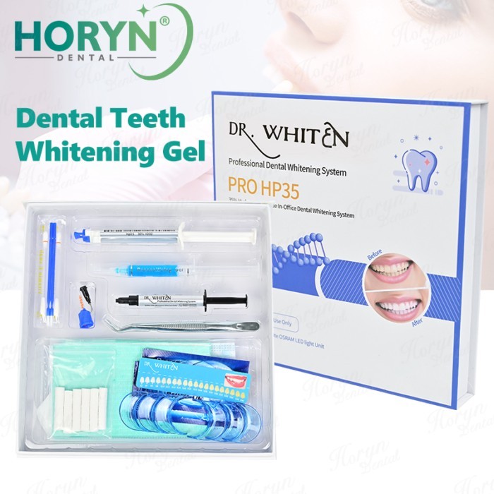 35% Professional Dental Double Tube Syringe Pen Teeth Whitening Kit Tooth Stains Bleaching Gel Set