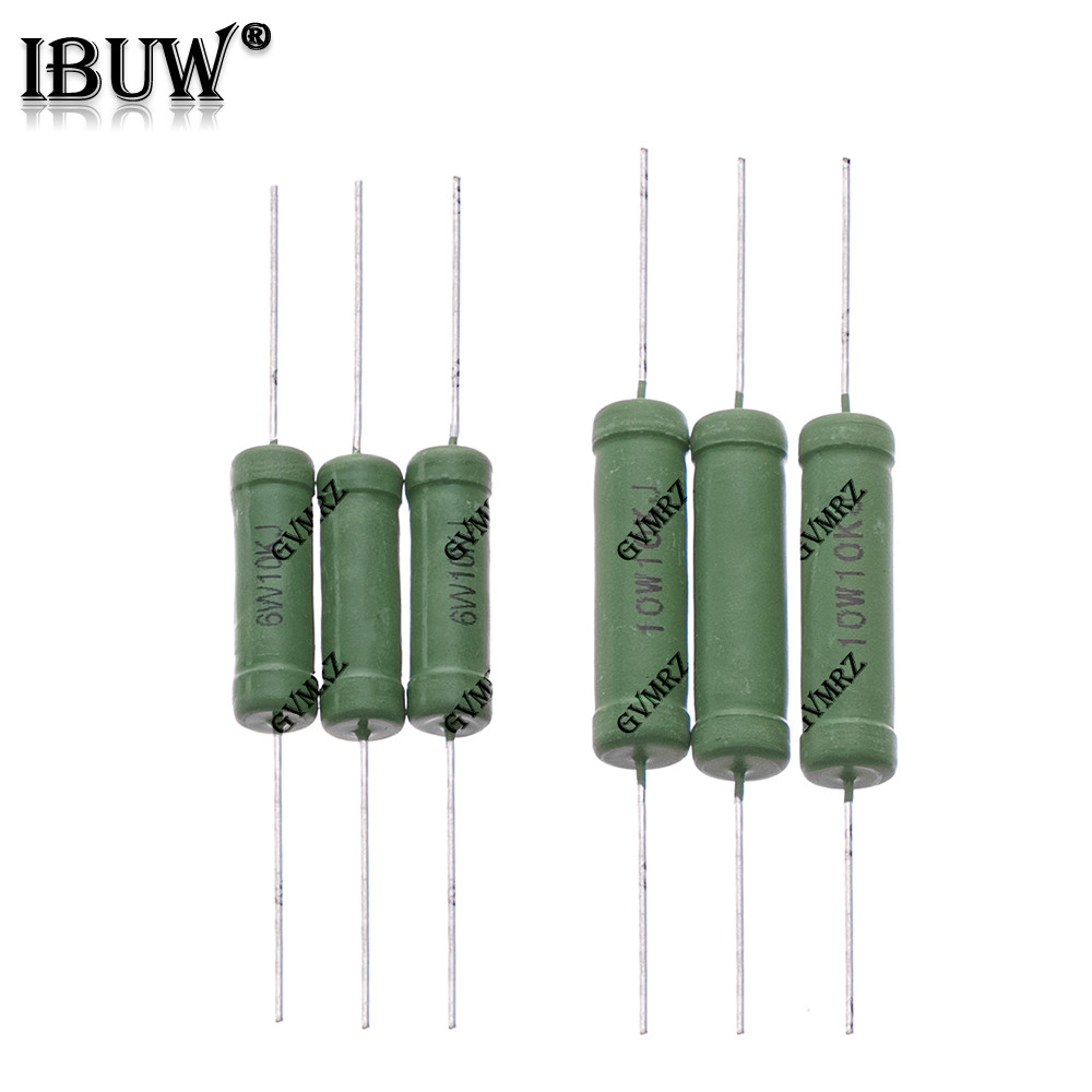 5PCS RX21 Wirewound Power Resistor DIP Type 6W High Wattage Axial Resistor 0.05Ω–10KΩ มูลค่าสารพัน 1