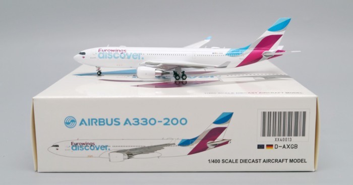 พร้อมส่ง JC Wings European Wings Airlines A330-200 D-AXGB 1: 400 Alloy XX40013 Out of Print Model