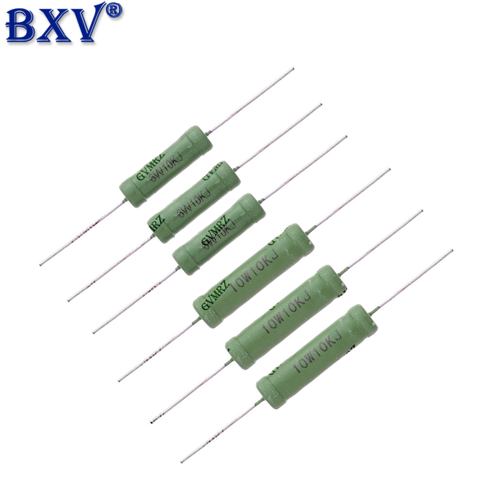 5PCS RX21 Wirewound Power Resistor DIP Type 6W High Wattage Axial Resistor 0.05Ω–10KΩ มูลค่าสารพัน 1