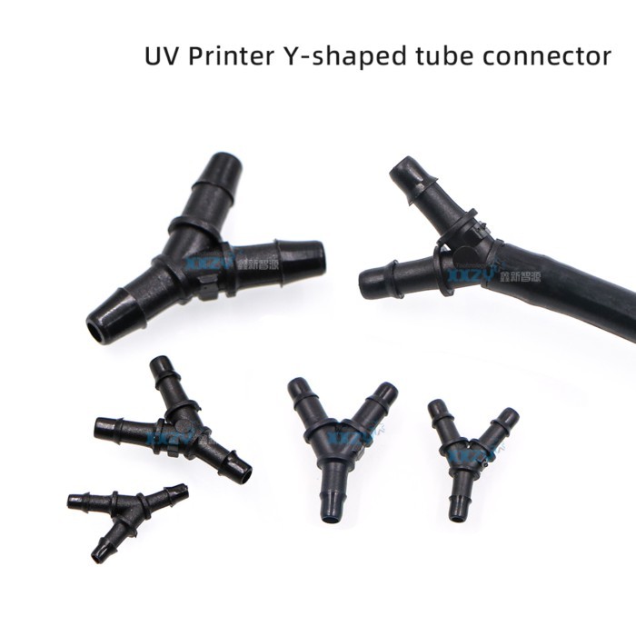 20PCs UV Flatbed Printer Y Shape 3*2mm 4*3mm 6*4mm UV Ink Pipe Plastic Ink Tube Connector Adapter J